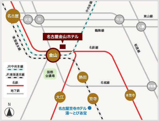 アクセス 名古屋金山ホテル 公式サイト